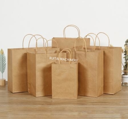 Máquina automática de fazer sacos de papel quadrados de fundo em linha é feito e fixado