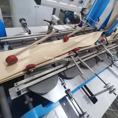 Máquina automática de fazer sacos de papel quadrados de fundo em linha é feito e fixado