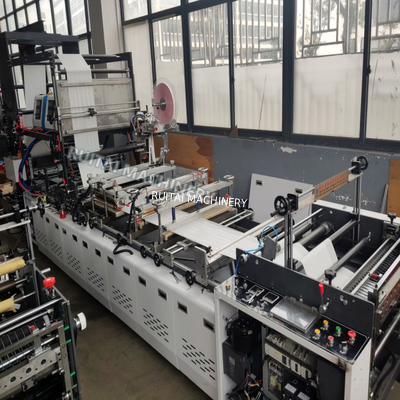 Máquina de fabricação de sacos de correio de papel, incluindo o selo de bloqueio dos lábios